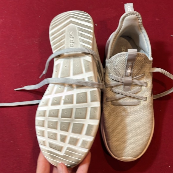 Adidas light GRAY silver stripes Cloudform Sneakers LACE UP WOMENS SIZE 8 USA 8 - Picture 9 of 10